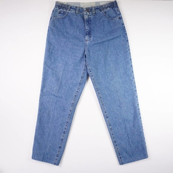 Lee Denim - Vtg Riders Lee Stretch Jeans Womens 14L High Waist Tapered Leg Medium Wash Pants